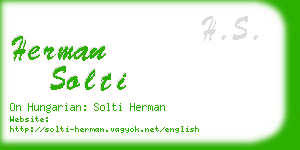 herman solti business card